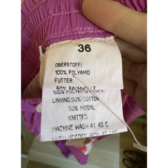 VTG Windbreaker 80s 90s Jogger Pants Pink Hammer Floral Grandma Gorpcore S Ski - Picture 7 of 9